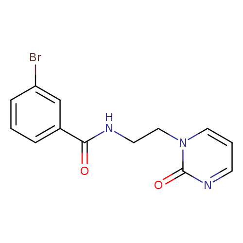3-bromo-N-[2-(2-oxo-1,2-dihydropyrimidin-1-yl)ethyl]benzamide