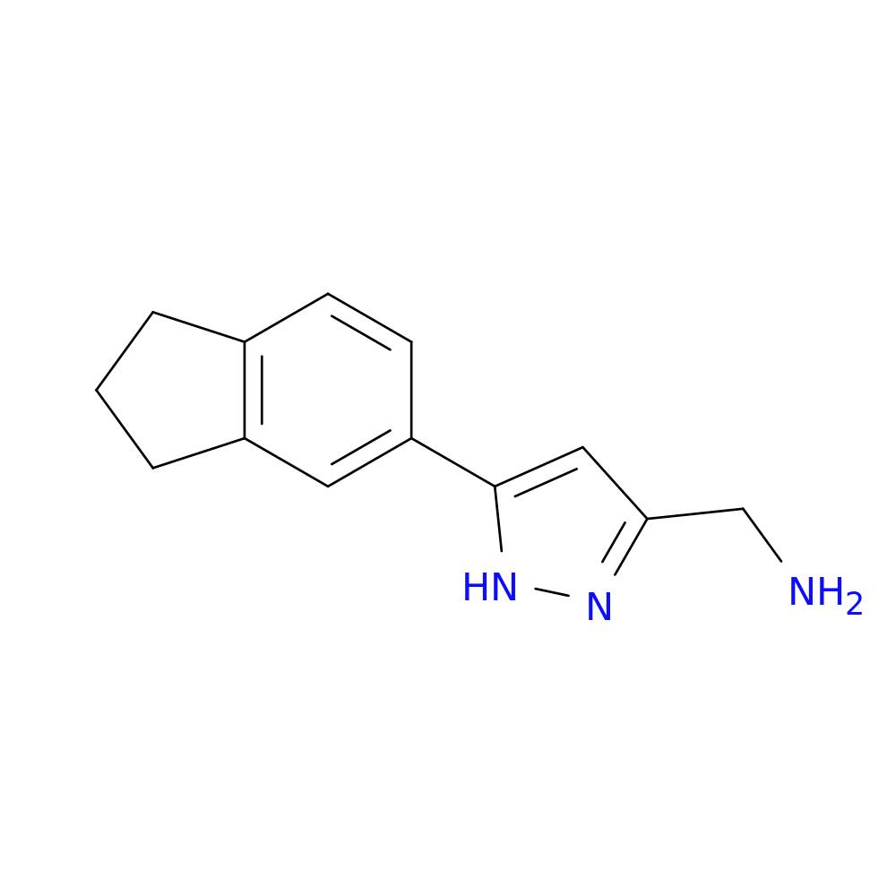 [5-(2,3-dihydro-1H-inden-5-yl)-1H-pyrazol-3-yl]methanamine