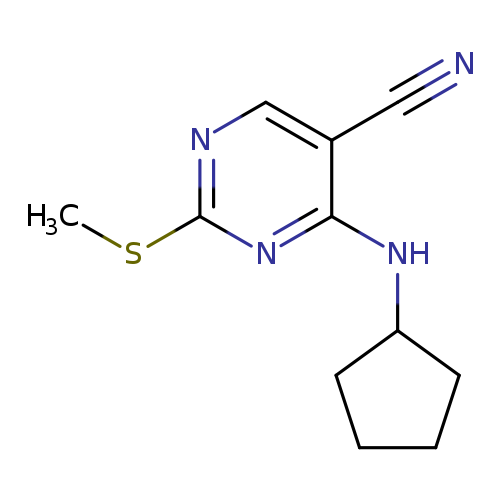 4-(cyclopentylamino)-2-(methylsulfanyl)pyrimidine-5-carbonitrile