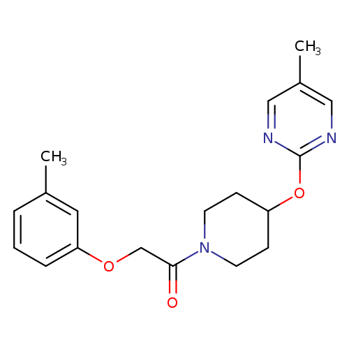 2-(3-methylphenoxy)-1-{4-[(5-methylpyrimidin-2-yl)oxy]piperidin-1-yl}ethan-1-one