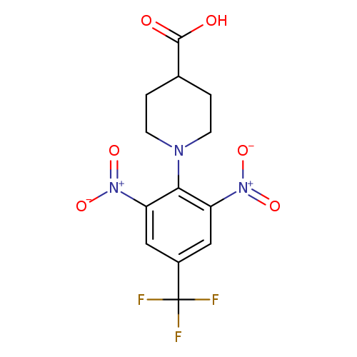 1-[2,6-dinitro-4-(trifluoromethyl)phenyl]piperidine-4-carboxylic acid