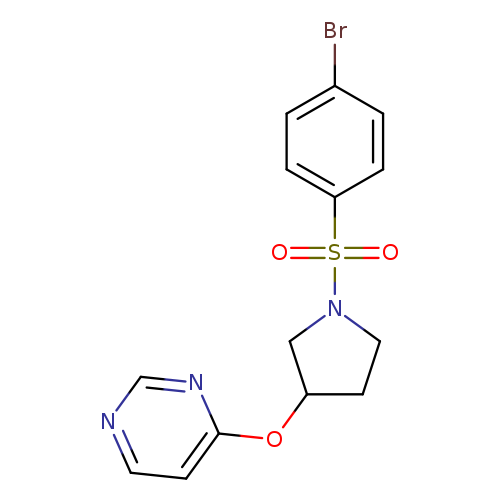 4-{[1-(4-bromobenzenesulfonyl)pyrrolidin-3-yl]oxy}pyrimidine