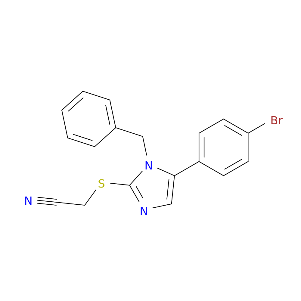 2-{[1-benzyl-5-(4-bromophenyl)-1H-imidazol-2-yl]sulfanyl}acetonitrile