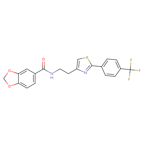 N-(2-{2-[4-(trifluoromethyl)phenyl]-1,3-thiazol-4-yl}ethyl)-2H-1,3-benzodioxole-5-carboxamide