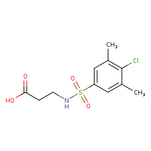 3-(4-chloro-3,5-dimethylbenzenesulfonamido)propanoic acid