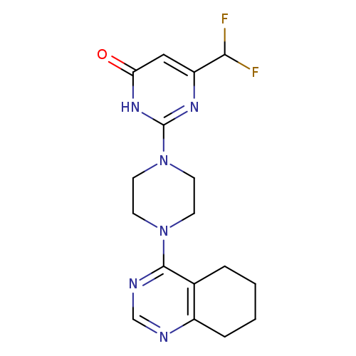 6-(difluoromethyl)-2-[4-(5,6,7,8-tetrahydroquinazolin-4-yl)piperazin-1-yl]-3,4-dihydropyrimidin-4-one