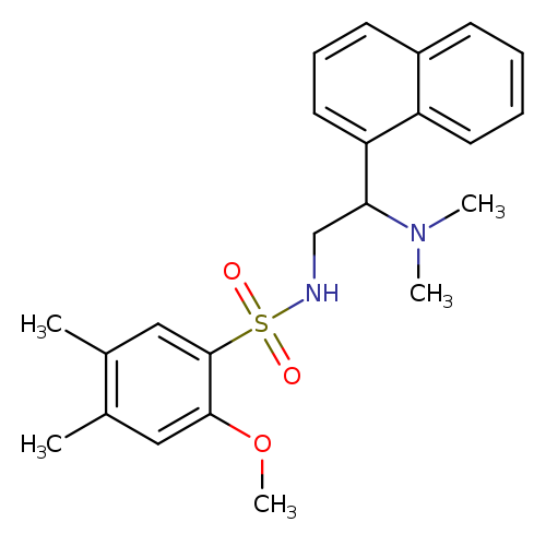 N-[2-(dimethylamino)-2-(naphthalen-1-yl)ethyl]-2-methoxy-4,5-dimethylbenzene-1-sulfonamide
