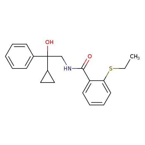 N-(2-cyclopropyl-2-hydroxy-2-phenylethyl)-2-(ethylsulfanyl)benzamide