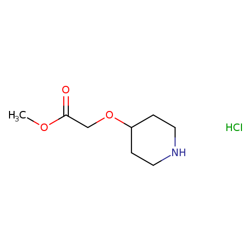 Acetic acid, 2-(4-piperidinyloxy)-, methyl ester, hydrochloride (1:1)