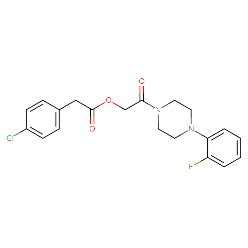 2-[4-(2-fluorophenyl)piperazin-1-yl]-2-oxoethyl 2-(4-chlorophenyl)acetate