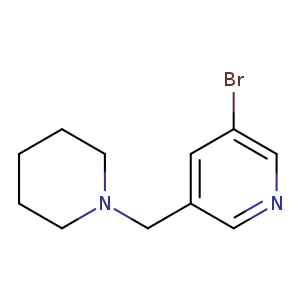 Pyridine, 3-bromo-5-(1-piperidinylmethyl)-