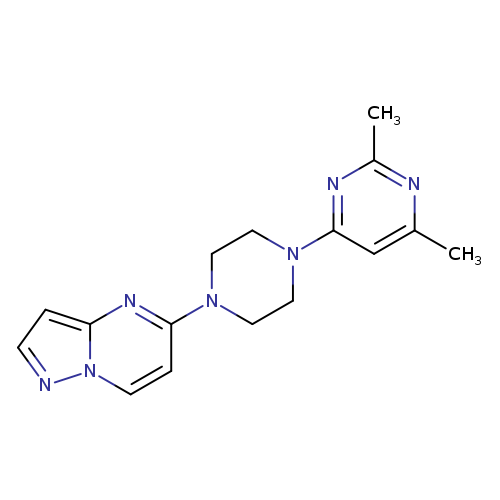 2,4-dimethyl-6-(4-{pyrazolo[1,5-a]pyrimidin-5-yl}piperazin-1-yl)pyrimidine