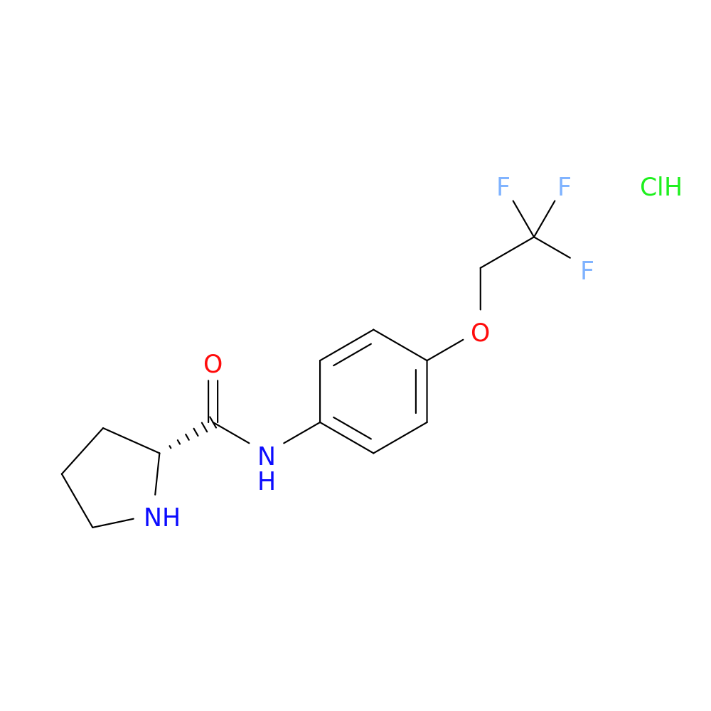 (2R)-N-[4-(2,2,2-trifluoroethoxy)phenyl]pyrrolidine-2-carboxamide hydrochloride