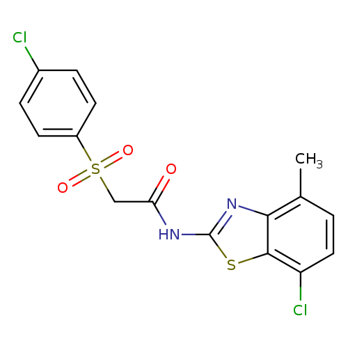 N-(7-chloro-4-methyl-1,3-benzothiazol-2-yl)-2-(4-chlorobenzenesulfonyl)acetamide