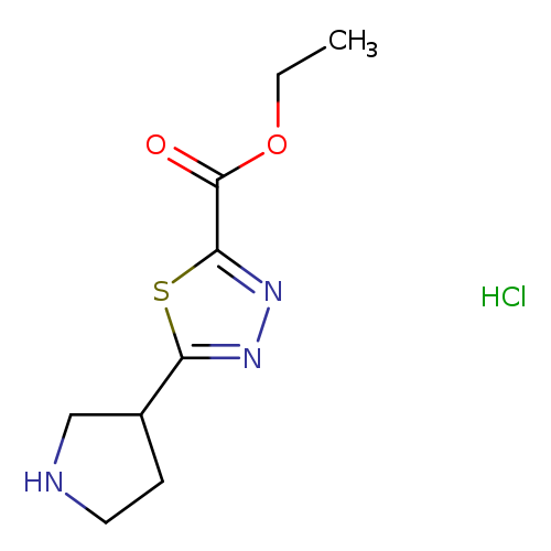 ethyl5-(pyrrolidin-3-yl)-1,3,4-thiadiazole-2-carboxylatehydrochloride