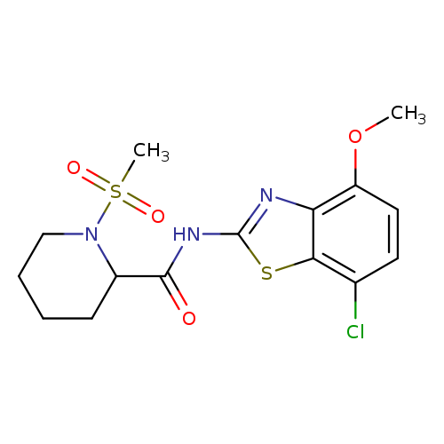 N-(7-chloro-4-methoxy-1,3-benzothiazol-2-yl)-1-methanesulfonylpiperidine-2-carboxamide