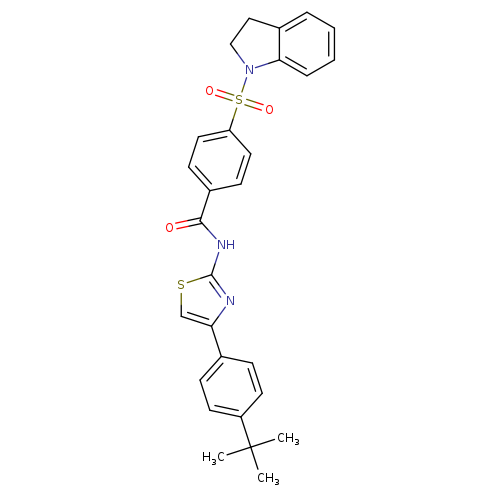 N-[4-(4-tert-butylphenyl)-1,3-thiazol-2-yl]-4-(2,3-dihydro-1H-indole-1-sulfonyl)benzamide