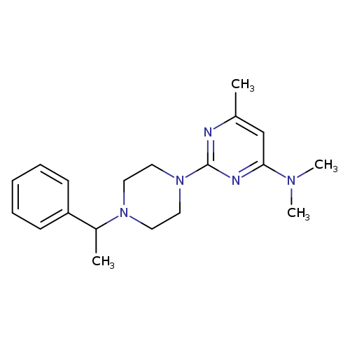 N,N,6-trimethyl-2-[4-(1-phenylethyl)piperazin-1-yl]pyrimidin-4-amine