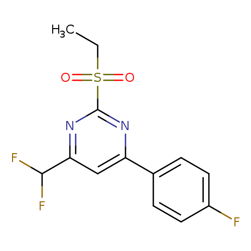 4-(Difluoromethyl)-2-(ethylsulfonyl)-6-(4-fluorophenyl)pyrimidine
