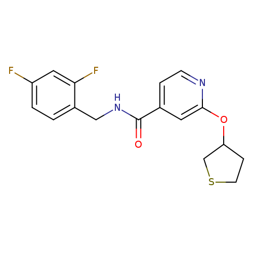 N-[(2,4-difluorophenyl)methyl]-2-(thiolan-3-yloxy)pyridine-4-carboxamide