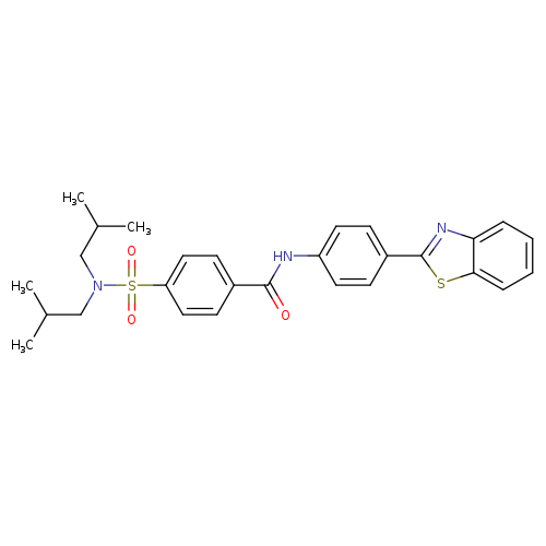 N-[4-(1,3-benzothiazol-2-yl)phenyl]-4-[bis(2-methylpropyl)sulfamoyl]benzamide