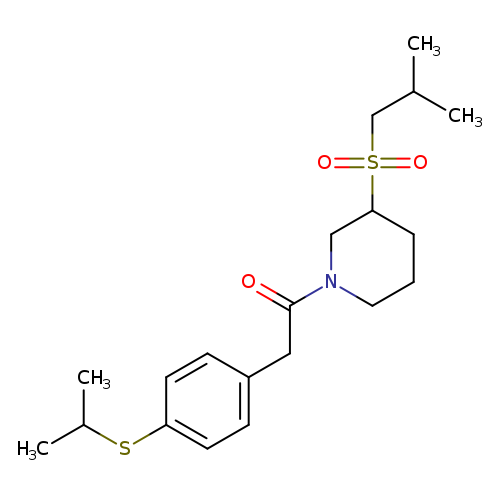 1-[3-(2-methylpropanesulfonyl)piperidin-1-yl]-2-[4-(propan-2-ylsulfanyl)phenyl]ethan-1-one