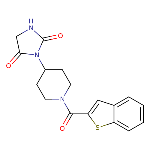 3-[1-(1-benzothiophene-2-carbonyl)piperidin-4-yl]imidazolidine-2,4-dione
