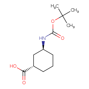Cyclohexanecarboxylic acid, 3-[[(1,1-dimethylethoxy)carbonyl]amino]-, (1S,3S)-