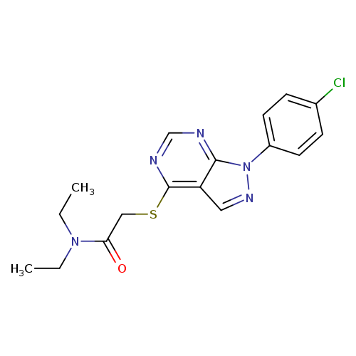 2-{[1-(4-chlorophenyl)-1H-pyrazolo[3,4-d]pyrimidin-4-yl]sulfanyl}-N,N-diethylacetamide