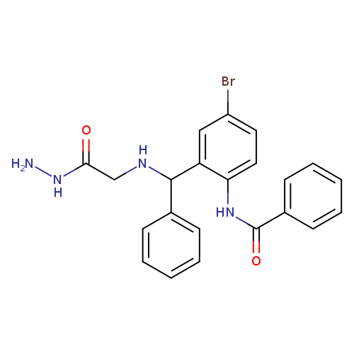 N-[4-bromo-2-({[(hydrazinecarbonyl)methyl]amino}(phenyl)methyl)phenyl]benzamide