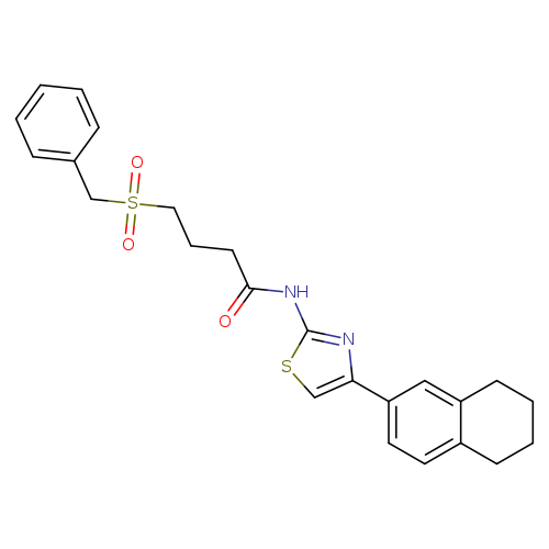 4-phenylmethanesulfonyl-N-[4-(5,6,7,8-tetrahydronaphthalen-2-yl)-1,3-thiazol-2-yl]butanamide