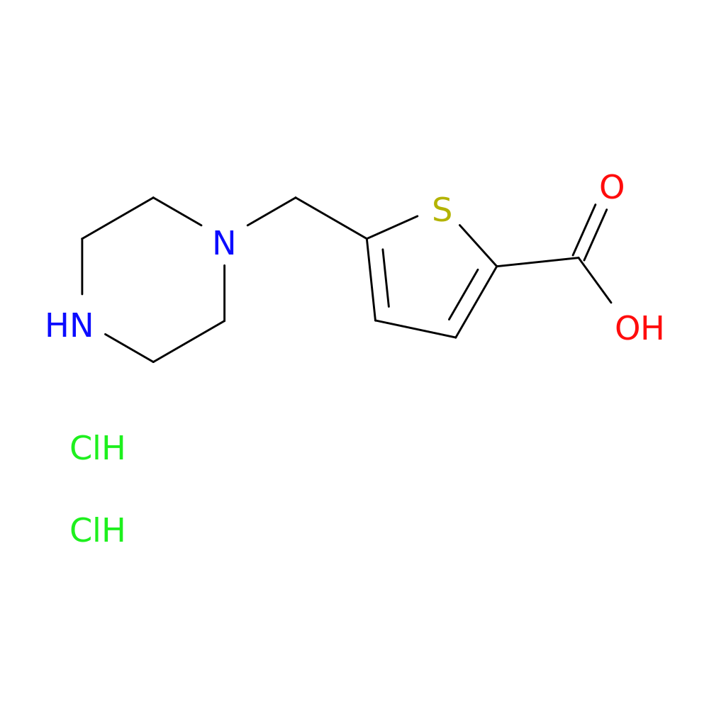 5-[(piperazin-1-yl)methyl]thiophene-2-carboxylic acid dihydrochloride
