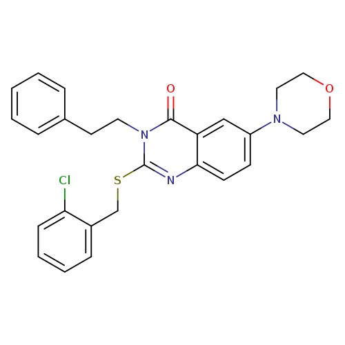 2-{[(2-chlorophenyl)methyl]sulfanyl}-6-(morpholin-4-yl)-3-(2-phenylethyl)-3,4-dihydroquinazolin-4-one