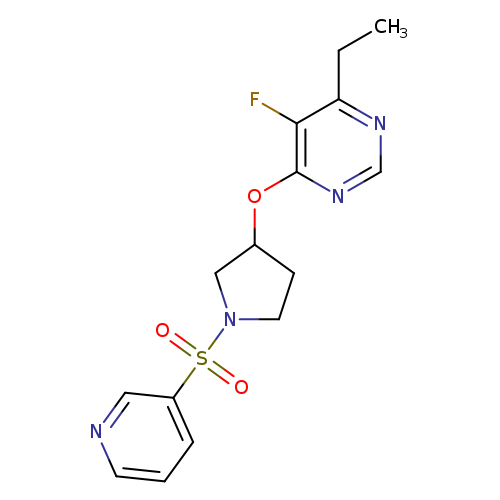 4-ethyl-5-fluoro-6-{[1-(pyridine-3-sulfonyl)pyrrolidin-3-yl]oxy}pyrimidine