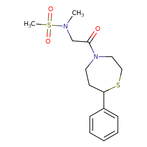 N-methyl-N-[2-oxo-2-(7-phenyl-1,4-thiazepan-4-yl)ethyl]methanesulfonamide