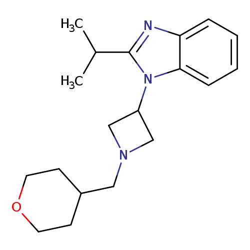 1-{1-[(oxan-4-yl)methyl]azetidin-3-yl}-2-(propan-2-yl)-1H-1,3-benzodiazole