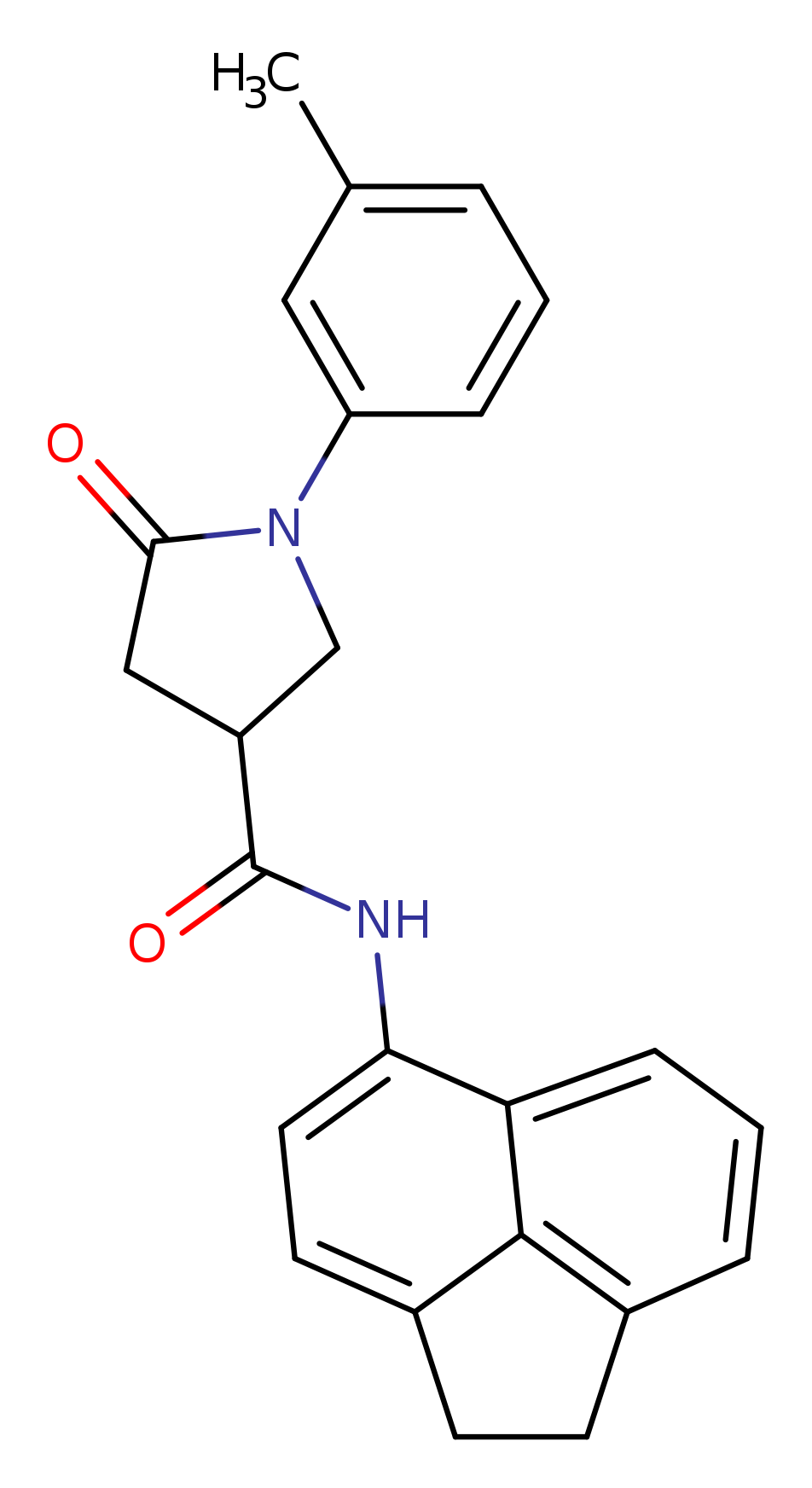 N-(1,2-dihydro-5-acenaphthylenyl)-1-(3-methylphenyl)-5-oxo-3-pyrrolidinecarboxamide