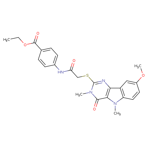 ethyl 4-[2-({8-methoxy-3,5-dimethyl-4-oxo-3H,4H,5H-pyrimido[5,4-b]indol-2-yl}sulfanyl)acetamido]benzoate