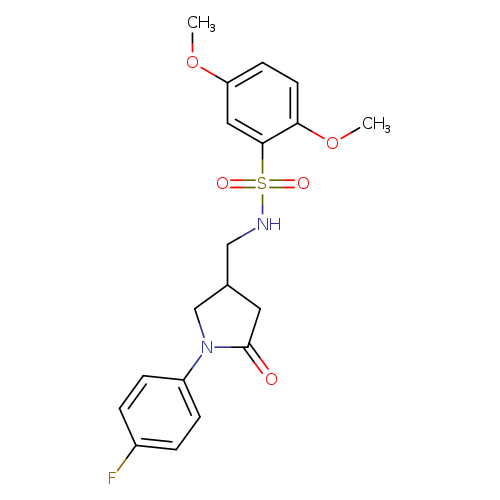 N-{[1-(4-fluorophenyl)-5-oxopyrrolidin-3-yl]methyl}-2,5-dimethoxybenzene-1-sulfonamide