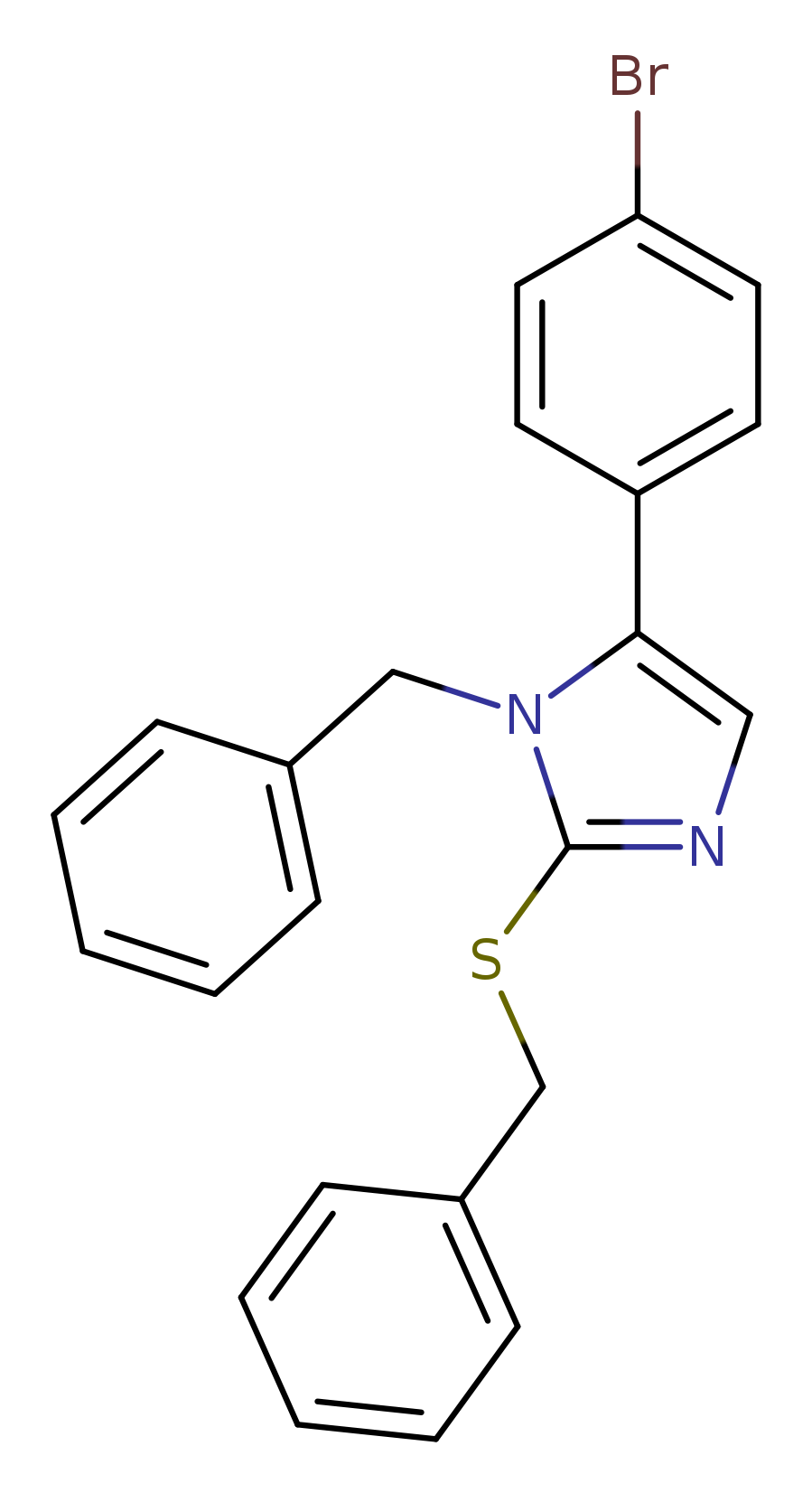 1-benzyl-2-(benzylsulfanyl)-5-(4-bromophenyl)-1H-imidazole