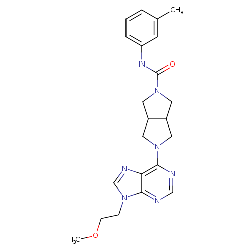 5-[9-(2-methoxyethyl)-9H-purin-6-yl]-N-(3-methylphenyl)-octahydropyrrolo[3,4-c]pyrrole-2-carboxamide