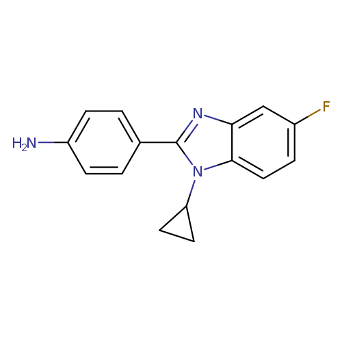 4-(1-cyclopropyl-5-fluoro-1H-1,3-benzodiazol-2-yl)aniline