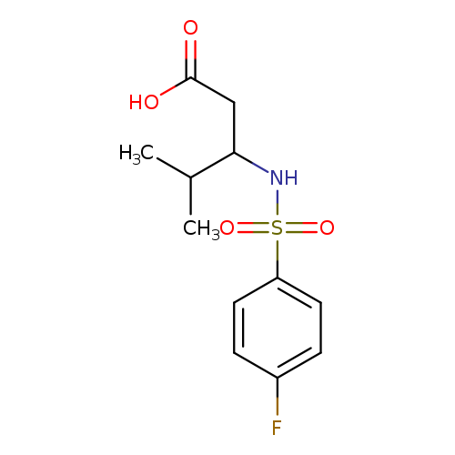 3-([(4-FLUOROPHENYL)SULFONYL]AMINO)-4-METHYLPENTANOIC ACID