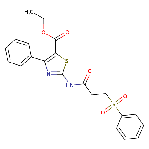 ethyl 2-[3-(benzenesulfonyl)propanamido]-4-phenyl-1,3-thiazole-5-carboxylate