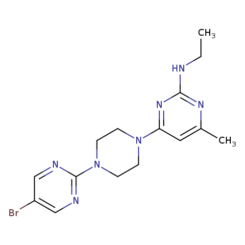 4-[4-(5-bromopyrimidin-2-yl)piperazin-1-yl]-N-ethyl-6-methylpyrimidin-2-amine