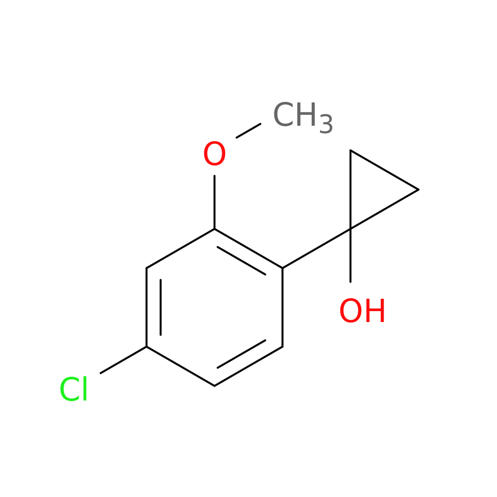 1-(4-chloro-2-methoxyphenyl)cyclopropan-1-ol