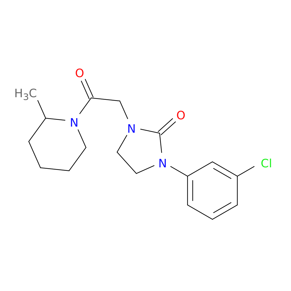 1-(3-chlorophenyl)-3-[2-(2-methylpiperidin-1-yl)-2-oxoethyl]imidazolidin-2-one