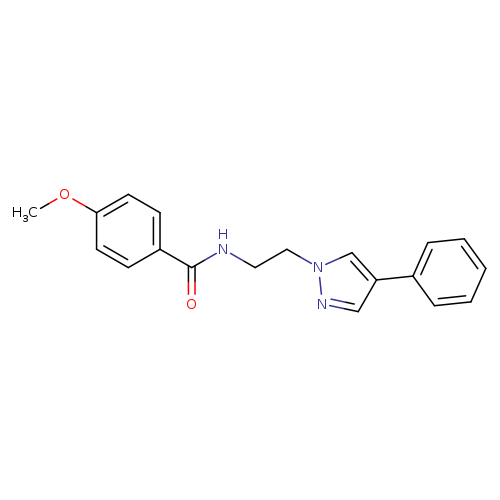 4-methoxy-N-[2-(4-phenyl-1H-pyrazol-1-yl)ethyl]benzamide