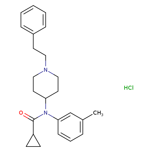 N-(1-phenethylpiperidin-4-yl)-N-(m-tolyl)cyclopropanecarboxamide,monohydrochloride