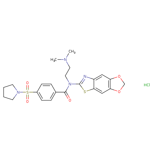 N-[2-(dimethylamino)ethyl]-N-{4,6-dioxa-10-thia-12-azatricyclo[7.3.0.0^{3,7}]dodeca-1(9),2,7,11-tetraen-11-yl}-4-(pyrrolidine-1-sulfonyl)benzamide hydrochloride